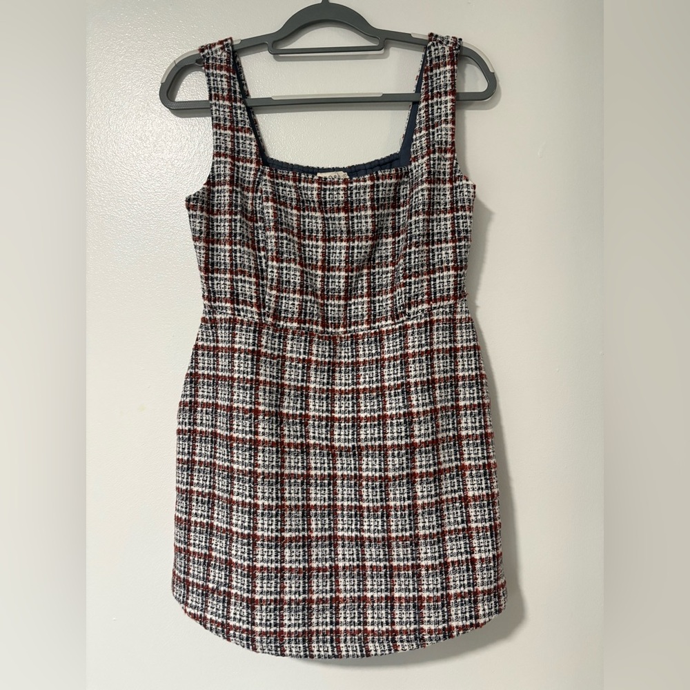 Kori Red and Black Checkered short dress
